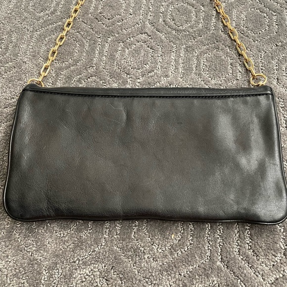 Black Tory Burch shoulder clutch, EUC - Picture 4 of 4
